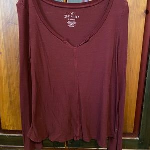Women’s American Eagle Soft & Sexy Waffle Top M